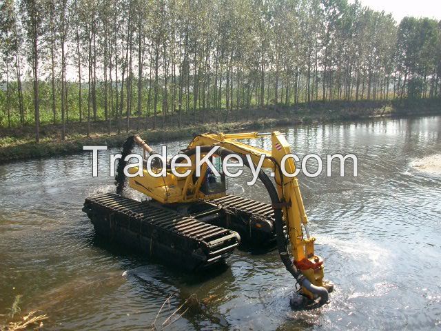 Amphibious Excavator/ Swampland Excavator for Dredging and Construction