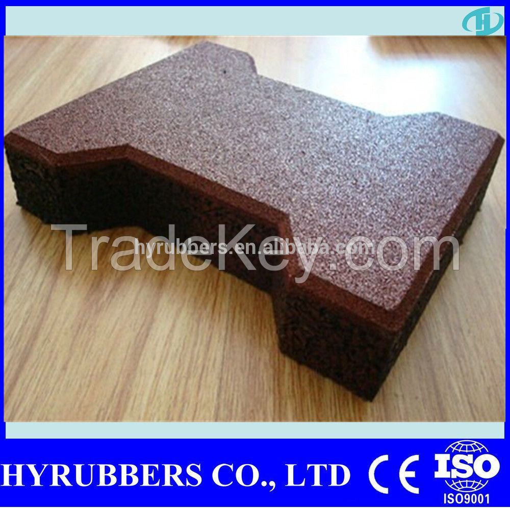 Dog bone rubber tile