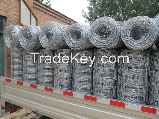 Factory Direct Sale Galvanized grassland fencing / cow fence / field fencing