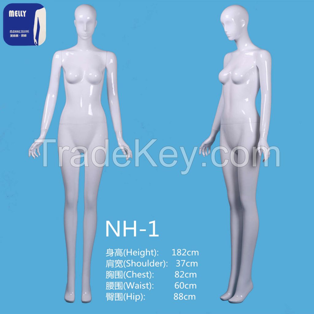Brand Display  white Glossy FRP Sexy Plus Size Female Mannequin