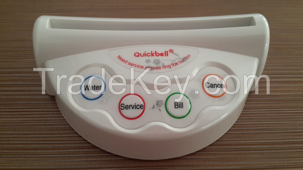 Wireless service call button pager for service department