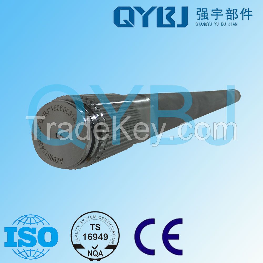 China Brand 1098mm 25-30HRC 40 teeth quenching tempering 42CrMo forged hollow spline shaft AZ9981340223