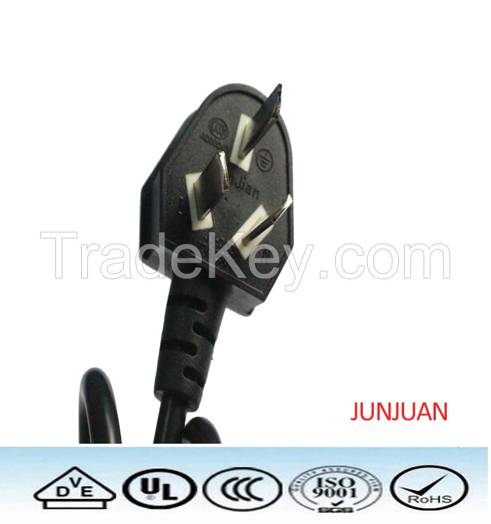 China Standrad 2/3 pin plug power cord