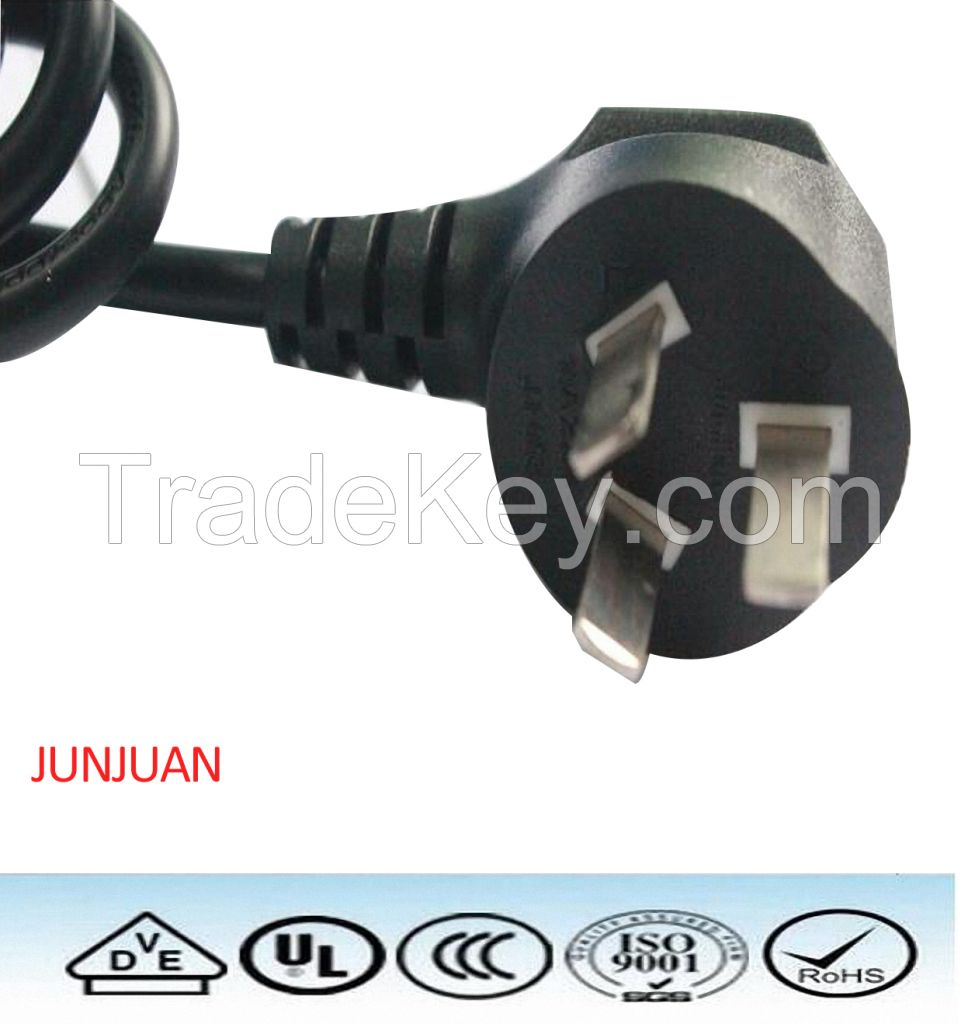 China Standrad 2/3 pin plug power cord