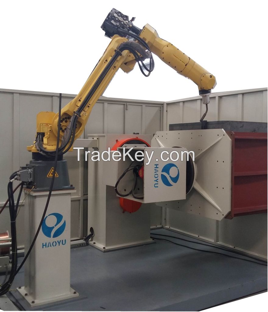 CNC Robotic Arm Welding Machine with Positioner for Fuel Tank