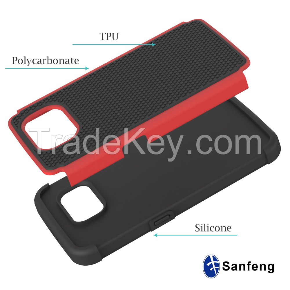 2-in-1 up and down hybrid ballistic mobile phone covers
