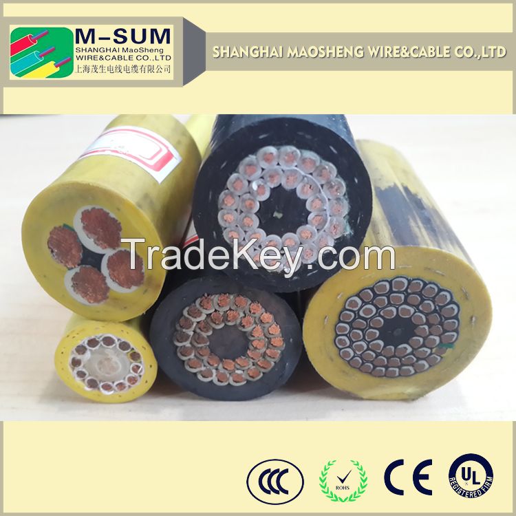 Oil resistant H05VV5-F PVC insulated electrical control cable