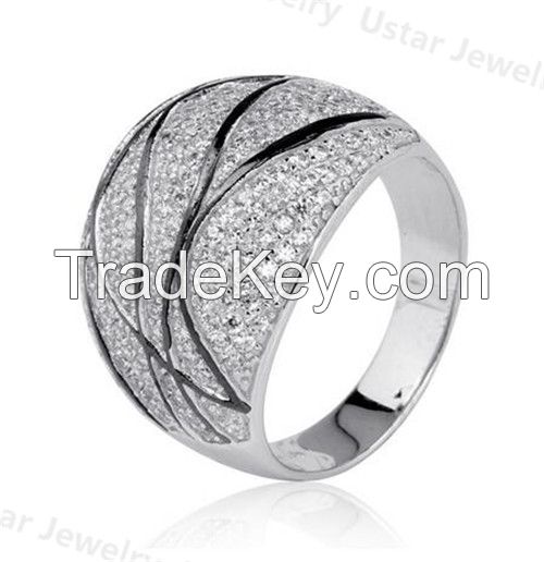  Stering Ustar Jewelry Lady Micro S925 Sterling Silver Ring 