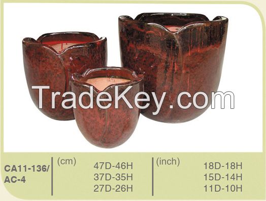 Glazed ceramic pottery bowl