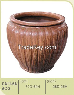 Glazed ceramic flower pots