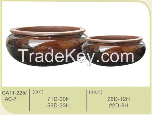 Glazed ceramic pottery bowl