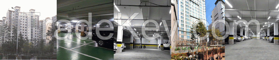 AKUOS PLD-1000 smart LED lighting system for underground parking lot