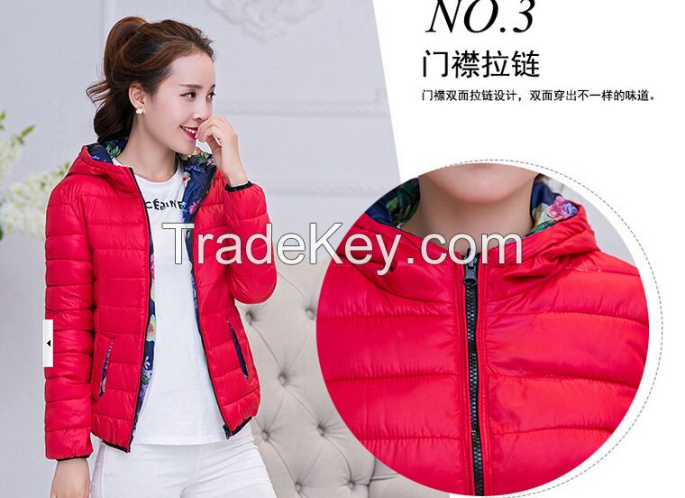 AA89Han edition thickening in the long winter women's wear cotton-padd