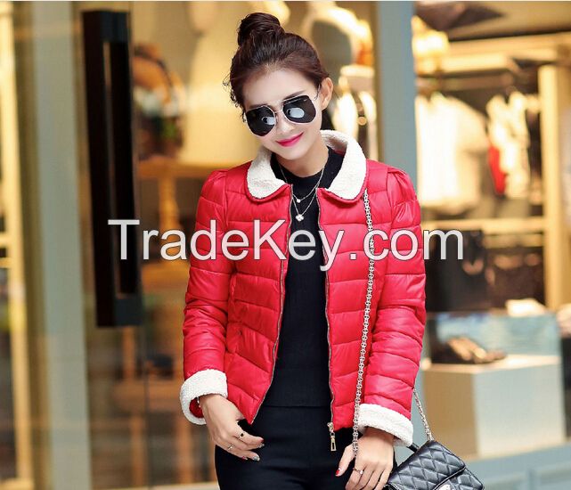 AA93Han edition thickening in the long winter women's wear cotton-padd