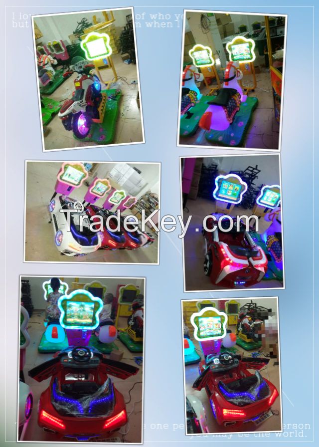 Newest Coin Operated 3D motorcycle swing machine kiddie ride machine