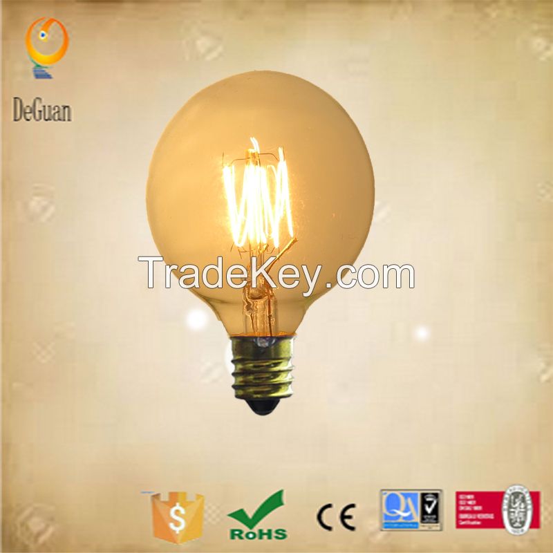 factory price high quality vintage filament edison light bulb G40