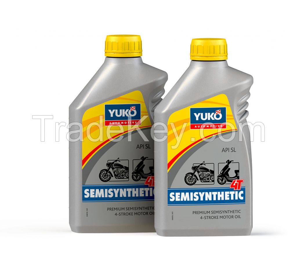 YUKO SEMISYNTHETIC 4T 10W-40, semi-synthetic motor oil for four-stroke engines