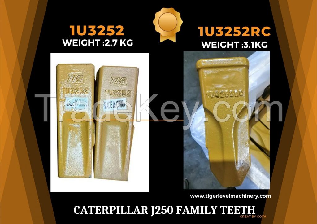 CAT J SERIES J250 BUCKET TEETH 1U3252 AND 1U3252RC TOOTH 