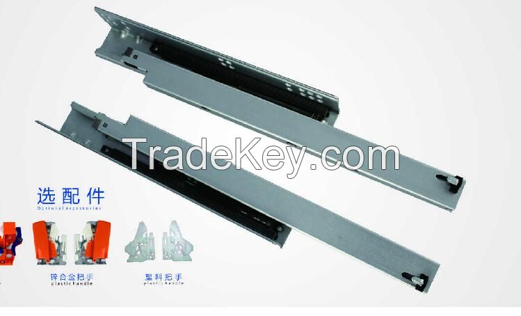 Soft-closing Concealed Full Extension Drawer Slide(With PVC DampingãHandle)