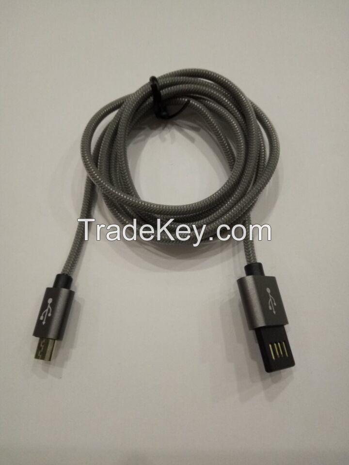 double side insert AM to Micro usb cable for Android mobile phone