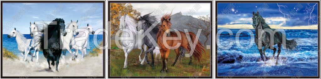 3D Lenticular Flip Picture Of Horses