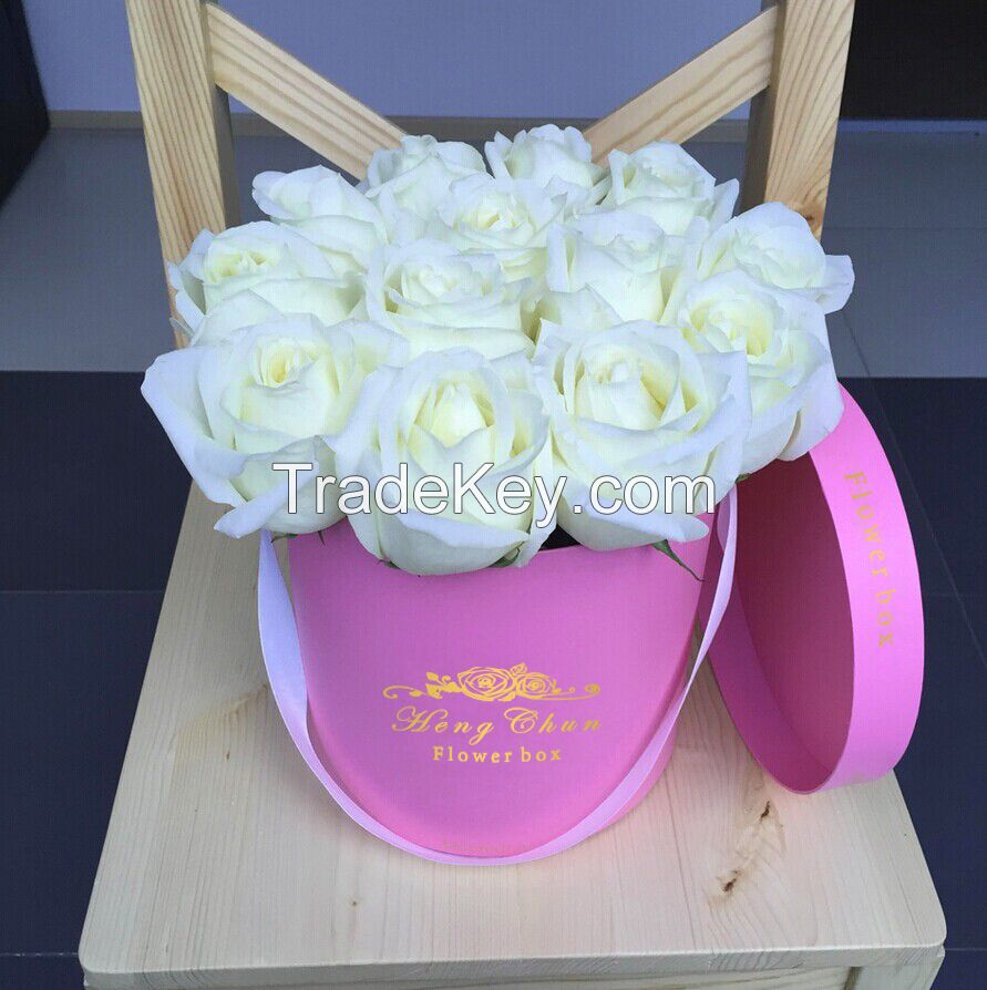 Round luxury cardboard flower box