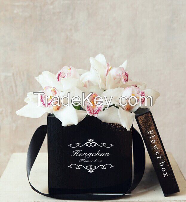 Round luxury cardboard flower box