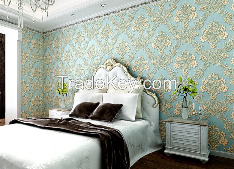 3D relief wallpaper for chinese style wallpaper & non-woven wallpaper with cheap price and high quality
