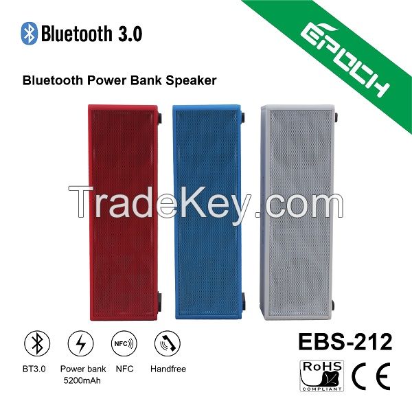 NFC Portable Mini Bluetooth Speaker EBS-212 with power bank Microphone and Double loudspeakers 