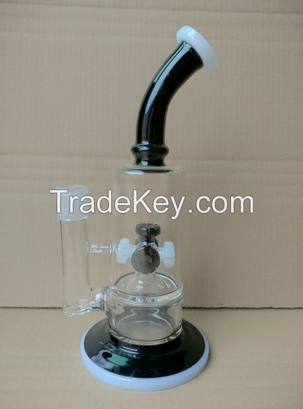Glass Water Pipe (Color: Black)