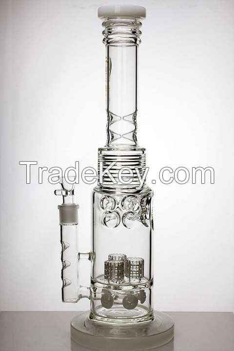 5mm heavy glass smoking pipe with small ball perc