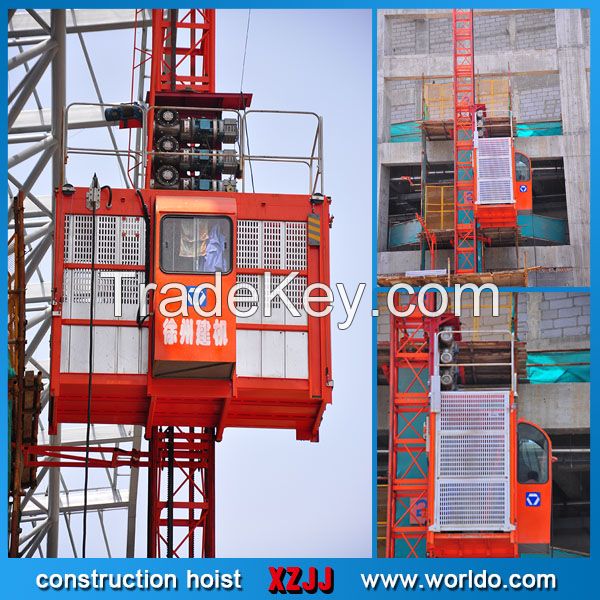SC200/200 double cage construction builiding hoist for sale