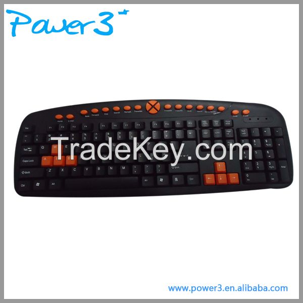2016 Latest Multimedia Desktop Keyboard with colored keys