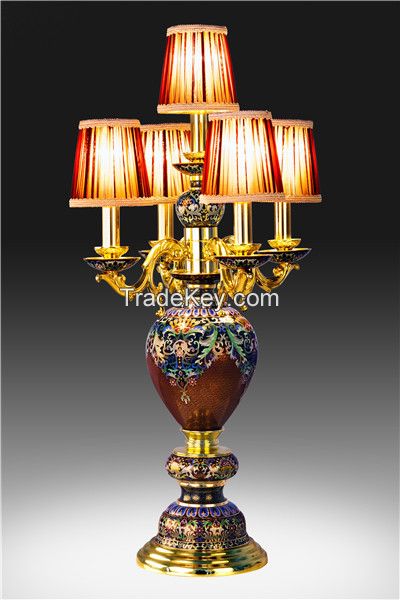 "Auspicious" Cloisonne Table Lamp