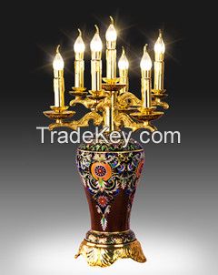 Intangible cultural heritage-cloisonne Auspicious Cloisonne Table Lamp
