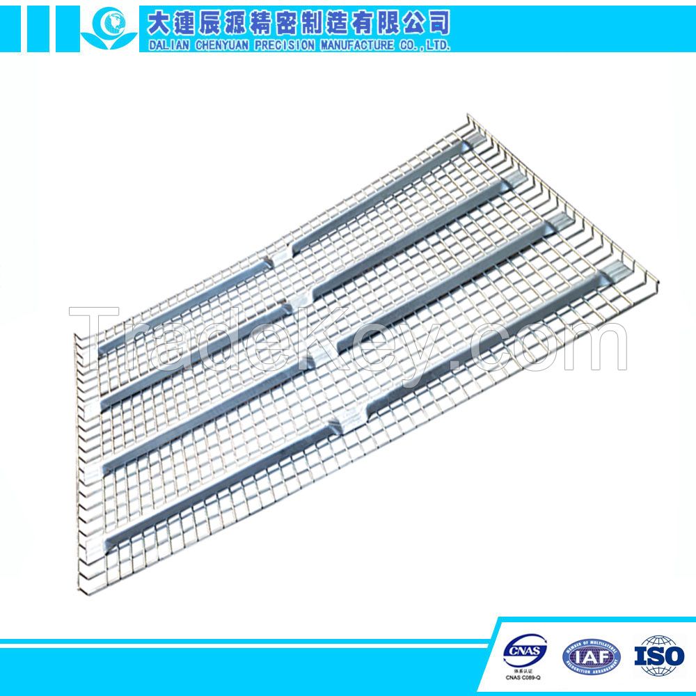 Galvanized Flare Steel Storage Wire Mesh Decking for 3 Beams