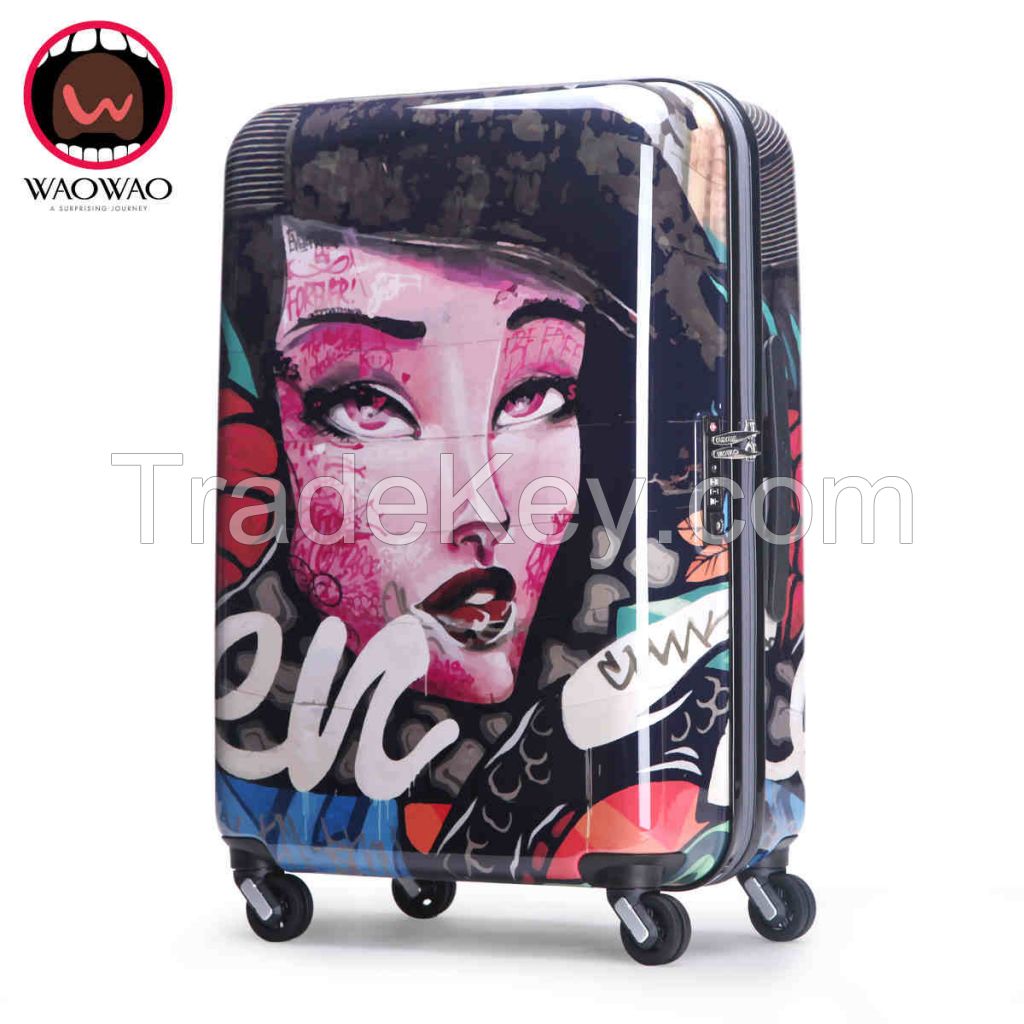 Fashion ABS PC hardshell travel luggage WAO53