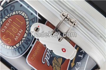 Spinner wheel hardside abs pc luggage set for traveling