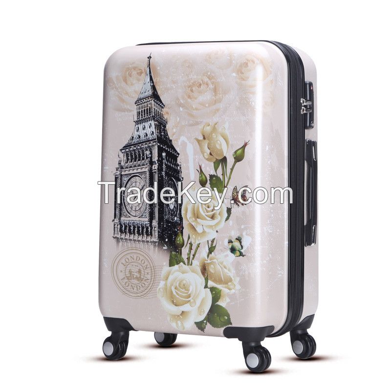 100% new imported abs pc travel luggage sets with TSA lock