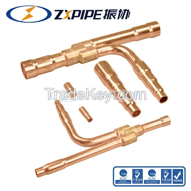 copper branch pipe copper disperse pipe copper Hair branch  pipe