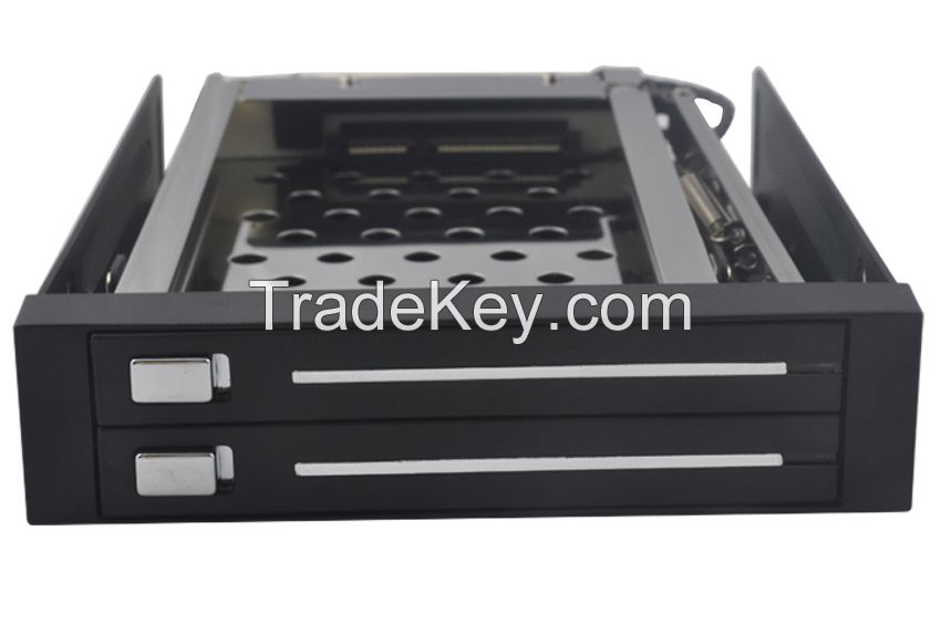 2.5in Dual bay ST2522 supports sata 6Gbps cooling holes on the tray hdd case