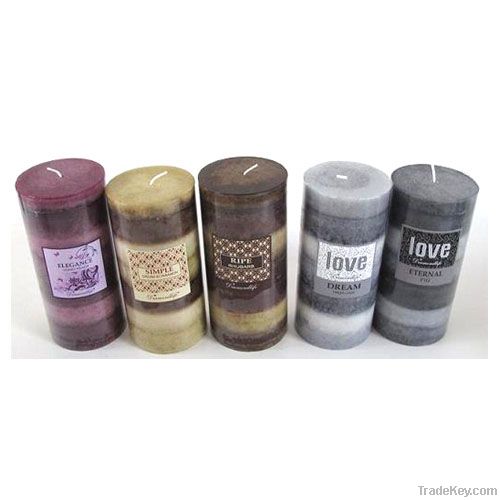 scented pillar candle