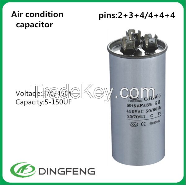 450V air conditon 130uf aluminum ac run capacitor cbb65