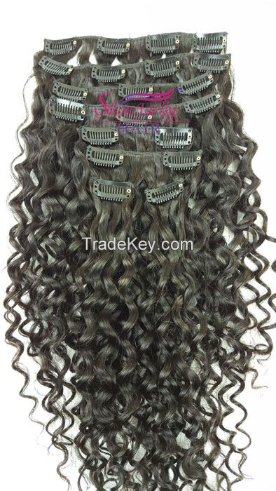 Brazilian Hair Weft Human Hair Remy Hairclip In Hair Extensions