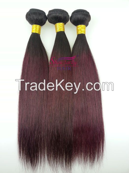 Brazilian Hair Weft Human Hair Remy Hair   1b 99j