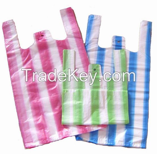 plastic HDPE vest shopping bag