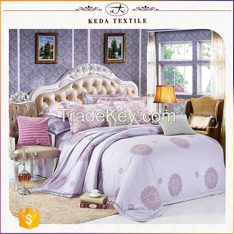 China hot sell jacquard style 100% polyester cheap wholesale king size bedding set