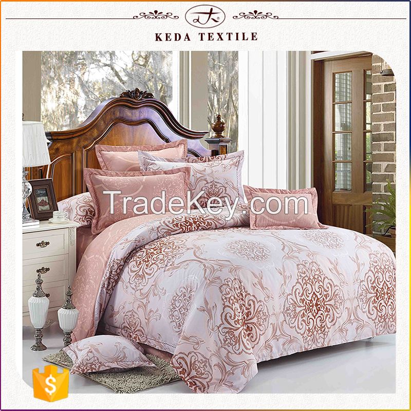 China hot sell jacquard style 100% polyester cheap wholesale king size bedding set