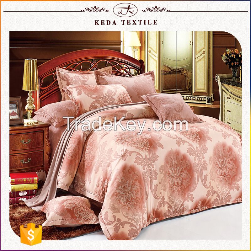 China hot sell jacquard style 100% polyester cheap wholesale king size bedding set