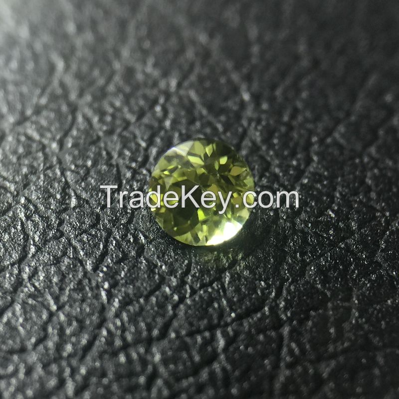 Natural Peridot Loose Stone Round Brilliant Cut 1.0mm-3.0mm AAA Top Quality For Fine Jewelry